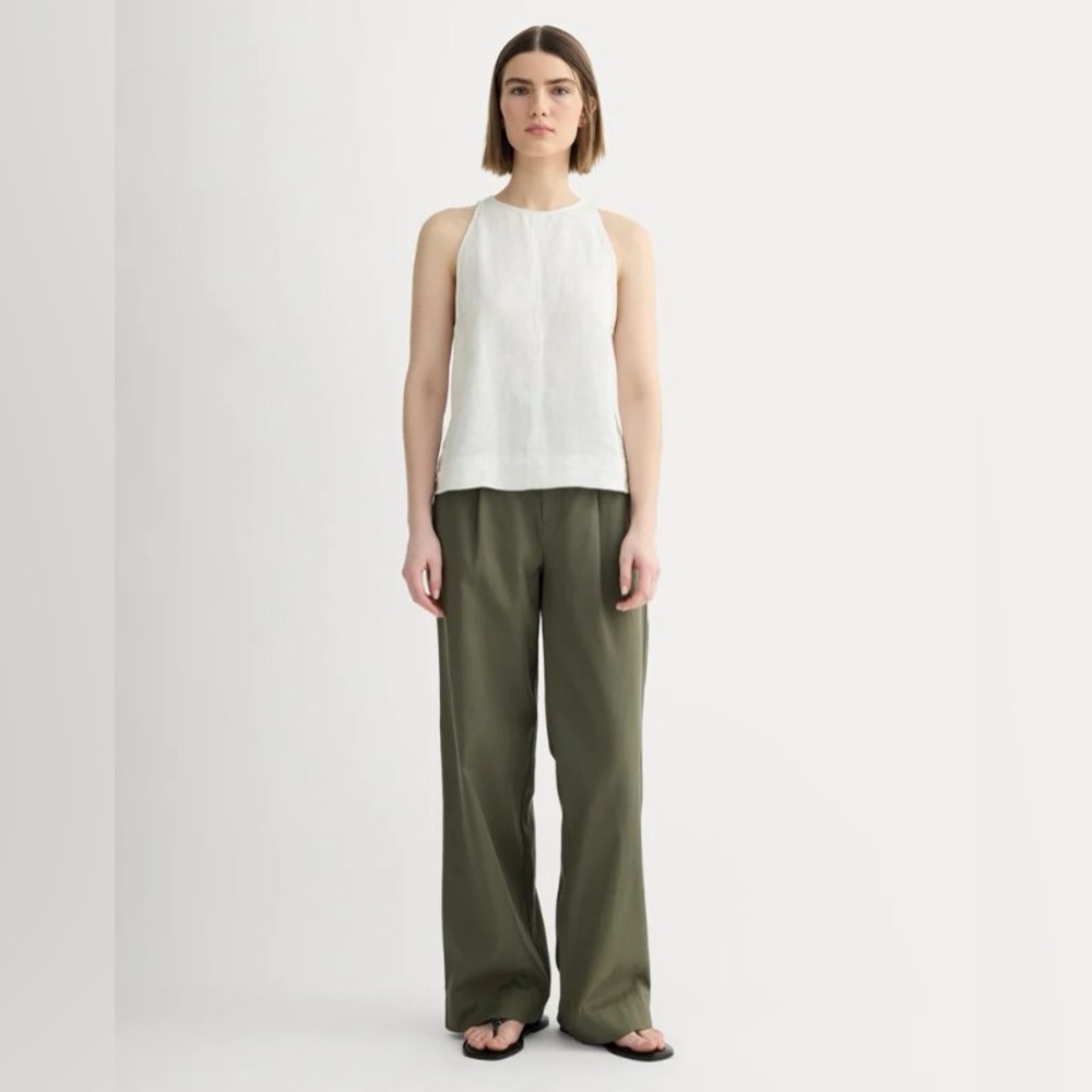 NWT EVERLANE The Linen High-Neck Tank Sz 8